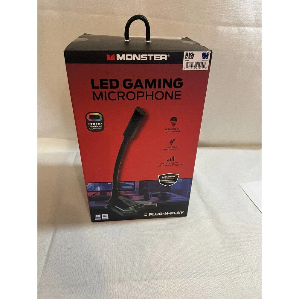 Monster LED Gaming Microphone Plug N Play 🔥